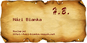 Házi Bianka névjegykártya