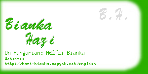 bianka hazi business card